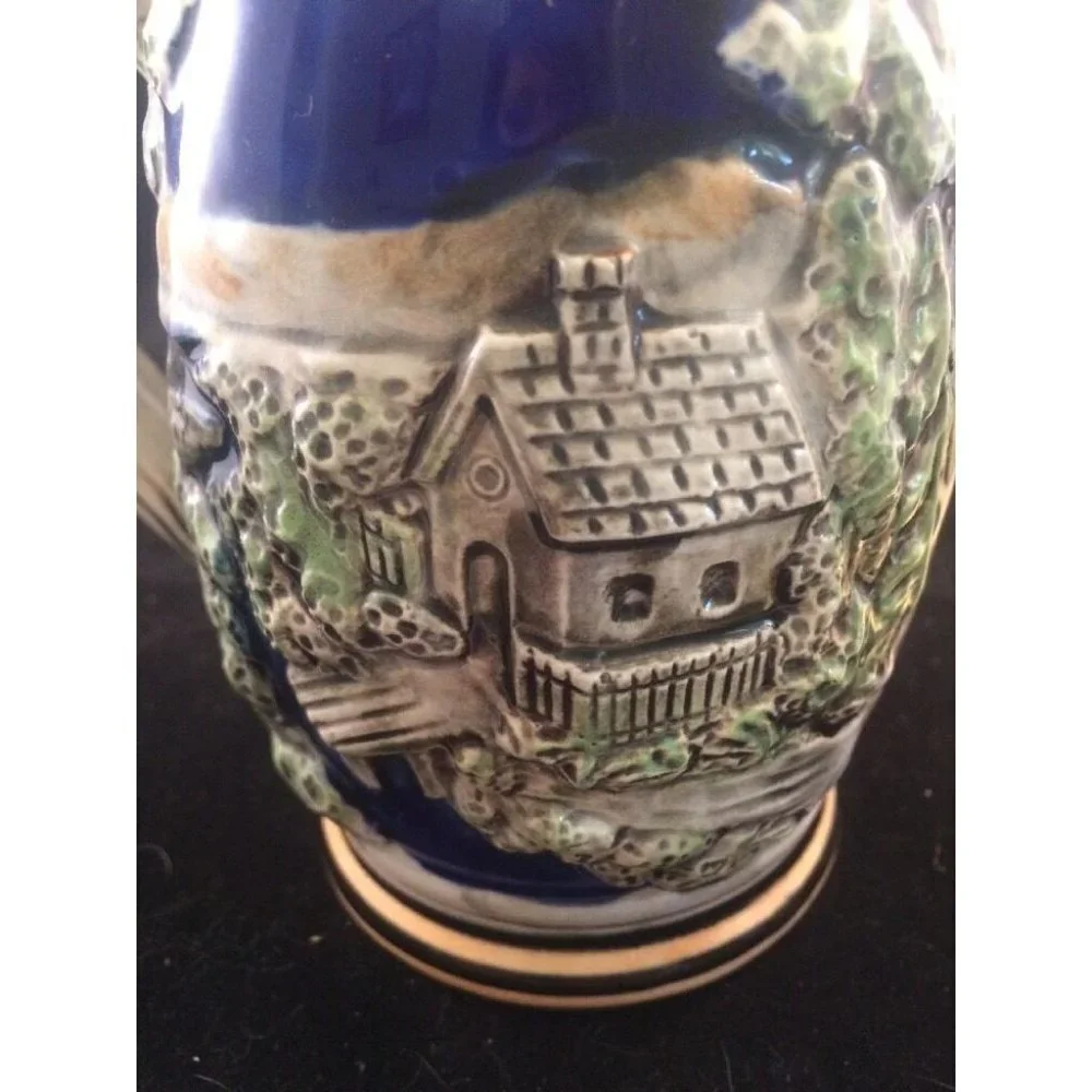 VTG German Style Beer Stein‎ Mugs Pair 5.5